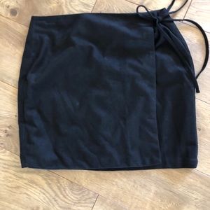 Black envelope skirt